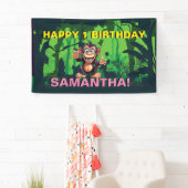 ハッピーバースデージャングルKIDSバナー 横断幕 (インサイチュ)