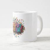 ハッピーバースデージャンボマグ ジャンボコーヒーマグカップ (正面右)