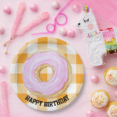 ハッピーバースデージンガム紙プレート ペーパープレート (パーティー)