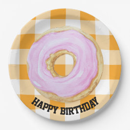 ハッピーバースデージンガム紙プレート ペーパープレート