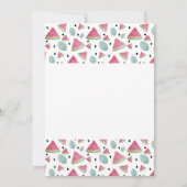 ハッピーバースデースイカ模様の水彩 カード (裏面)