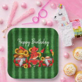 ハッピーバースデースイカ ペーパープレート (パーティー)