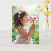 ハッピーバースデースイートガール カード (黄色い花)