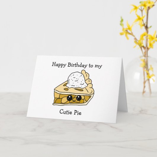 ハッピーバースデースウィーティパイ気のあるそぶりをしたボーイフレンド カード (黄色い花)