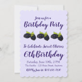 ハッピーバースデースウィートサマーブラックベリー 招待状 (正面)