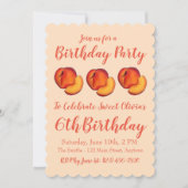 ハッピーバースデースウィートジョージピーチ桃 招待状 (正面)