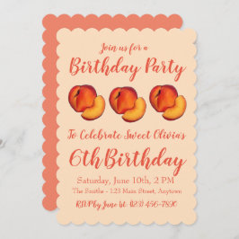 ハッピーバースデースウィートジョージピーチ桃 招待状