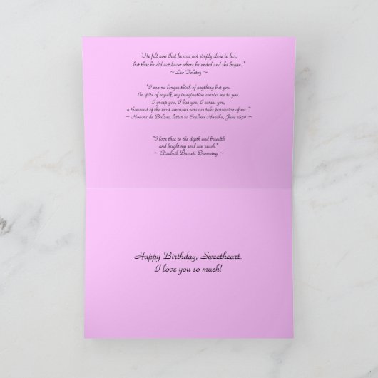 ハッピーバースデースウィートファレノプシオーキッドカード カード (内部)