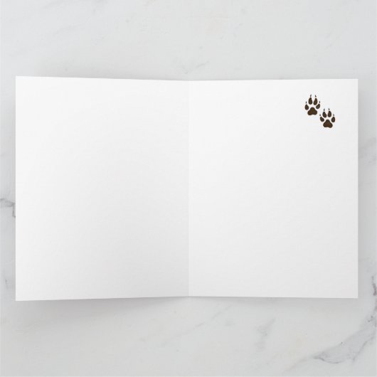 ハッピーバースデースウィート空白のウルフ、ウルブアート カード (内部)