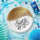 ハッピーバースデースウィート16 ペーパープレート (パーティー)