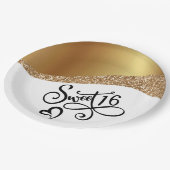 ハッピーバースデースウィート16 ペーパープレート (アングル)