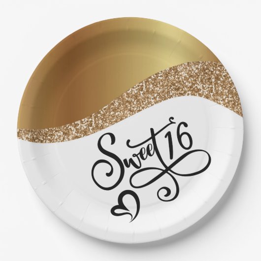 ハッピーバースデースウィート16 ペーパープレート (正面)