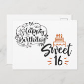 ハッピーバースデースウィート16 ポストカード (正面/裏面)