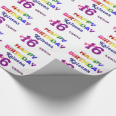 ハッピーバースデースウィート16 ラッピングペーパー (角)
