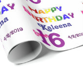 ハッピーバースデースウィート16 ラッピングペーパー (ロールコーナー)