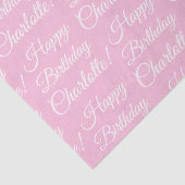 ハッピーバースデースカスタムクリプト名文字ライトピンク 薄葉紙 (詳細)