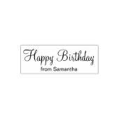 ハッピーバースデースクリプトの名前から追加 セルフインキングスタンプ (デザイン)