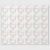 ハッピーバースデースクリプトフローラリース かわいらし ラッピングペーパー (フラット)