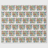 ハッピーバースデースクリプト ラッピングペーパー (フラット)