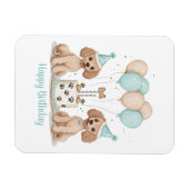 ハッピーバースデースタンダードプードルドッグ マグネット (横)