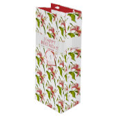 ハッピーバースデースターガーザーリリー写真パターン ワインギフトバッグ (正面アングル)