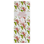 ハッピーバースデースターガーザーリリー写真パターン ワインギフトバッグ (正面)