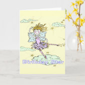 ハッピーバースデースターフェアリーグリーティングカード カード (黄色い花)