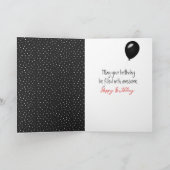 ハッピーバースデースティック風船付きフィギュア カード (内部)