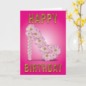 ハッピーバースデースティレットバラ専用およびExt Pic カード (黄色い花)