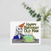 ハッピーバースデースパイダーウェブ老人 ポストカード (スタンド正面)