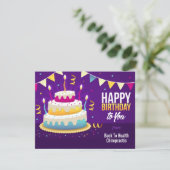 ハッピーバースデースパインキャンドルカイロプラクティック カード (スタンド正面)