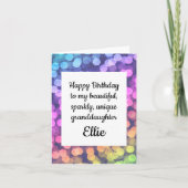 ハッピーバースデースパークリー孫娘カード カード (正面)