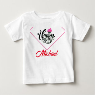 ハッピーバースデースペシャルカスタマイズ ベビーTシャツ