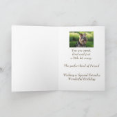 ハッピーバースデースペシャルフレンドおもしろいヨークシャーテリア犬 カード (内部)