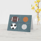 ハッピーバースデースポーツをテーマ カード (黄色い花)