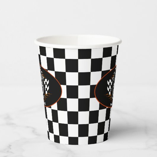 ハッピーバースデースポーツカーレースパーティー用品 紙コップ (左)