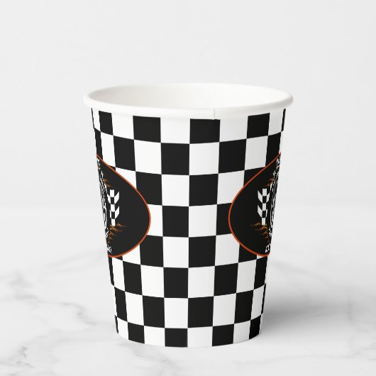 ハッピーバースデースポーツカーレースパーティー用品 紙コップ (右)