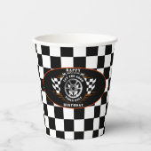 ハッピーバースデースポーツカーレースパーティー用品 紙コップ (正面)