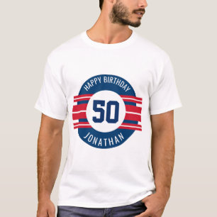 ハッピーバースデースポーツジストライプャージーの名前と年齢 Tシャツ