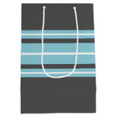 ハッピーバースデースポーツストライプジャージーの名前と年齢 ミディアムペーパーバッグ (裏面)