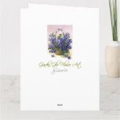 ハッピーバースデースミレ花籠カード カード (裏面)