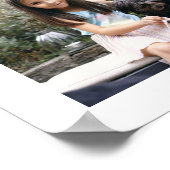 ハッピーバースデースモダンクリプト写真コラージュパーティー ポスター (角)