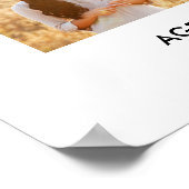 ハッピーバースデースモダンクリプト写真コラージュパーティー ポスター (角)