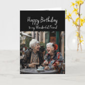 ハッピーバースデースワンダートフレンド カード (黄色い花)