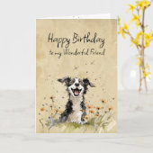 ハッピーバースデースワンダートフレンド カード (黄色い花)