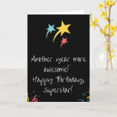 ハッピーバースデースーパースター カード (黄色い花)