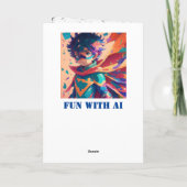 ハッピーバースデースーパーヒーローをテーマにしたパーソナライズされた カード (裏面)