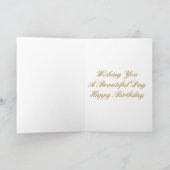 ハッピーバースデーセピアバラ カード (内部)