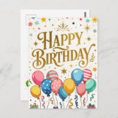 ハッピーバースデーセレブレーション ポストカード (正面/裏面)