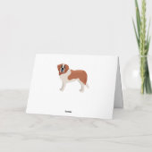 ハッピーバースデーセントバーナードワンピードッグサンベルナード カード (裏面)